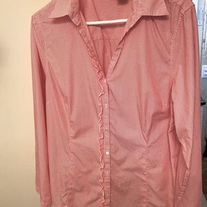 NWOT LL Bean striped fitted button down shirt